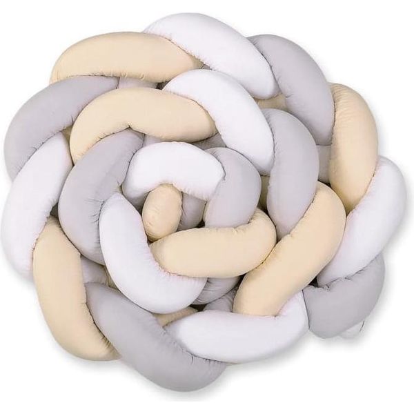 Paracolpi Per Culla - Bedomrander Xxl Intrecciato - 100 % Cotone, Protegge Dagli Urti-image