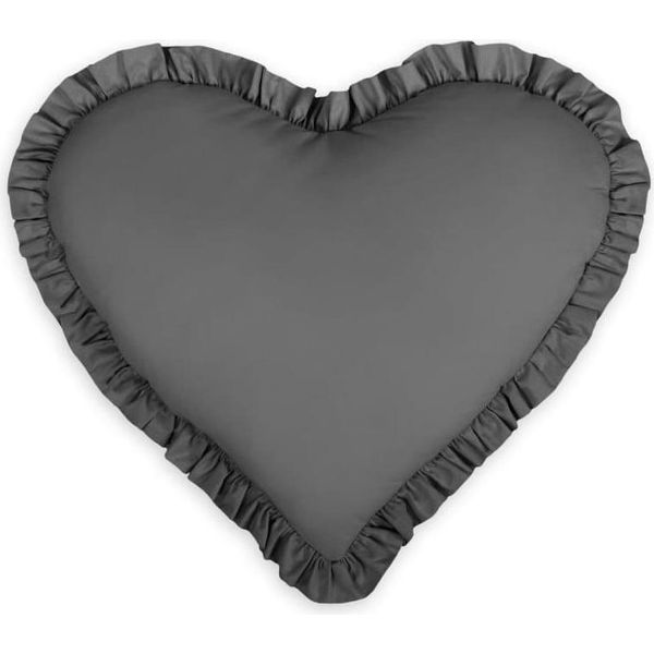 Cuscino A Forma Di Cuore, Cuscino Decorativo, Imbottitura Confortevole, Decorativo, Antracite, Cotone-image