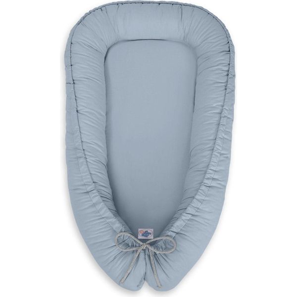 Lettiera Per Neonati, Bozzolo, Double-Face Comfort-Bellafurn Baby Blu Pastello, Cotone Oeko-Tex-image