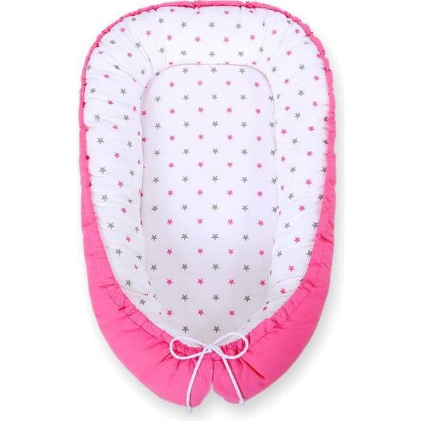 Nido Per Bambini - Babynestje - Reversibile E Traspirante - Cotone Okotex - Regolabile - Grigio/Rosa-image