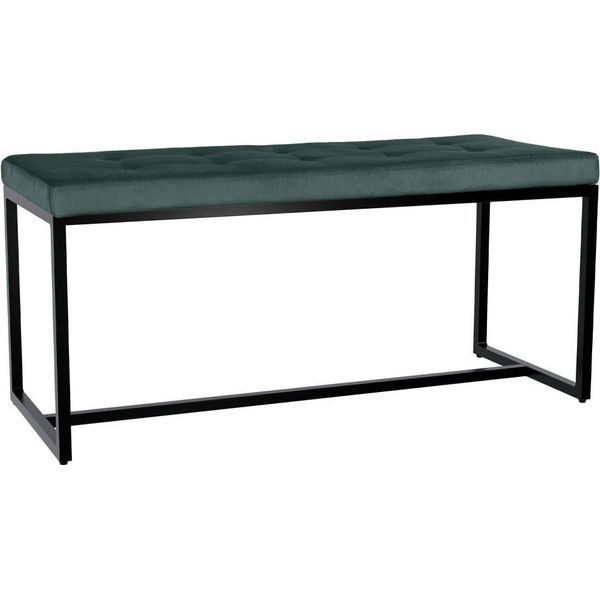 Panca Con Struttura Di Base Nera - Divano - Elevato Comfort Di Seduta | Colore: Verde | Materiale: Morbido-image