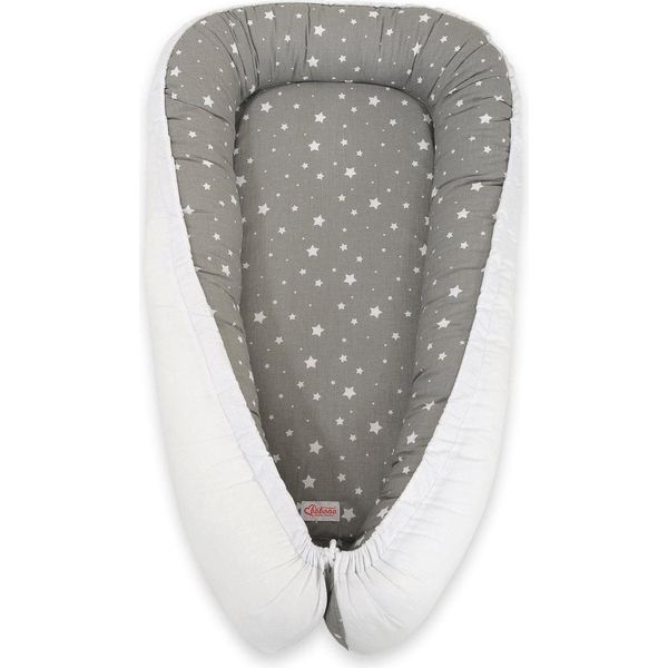 Nido Per Bambini, Cocon, Cotone Oeko-Tex, Regolabile, Bifacciale, Bosbono Mini Stars Bianco/Bianco-image