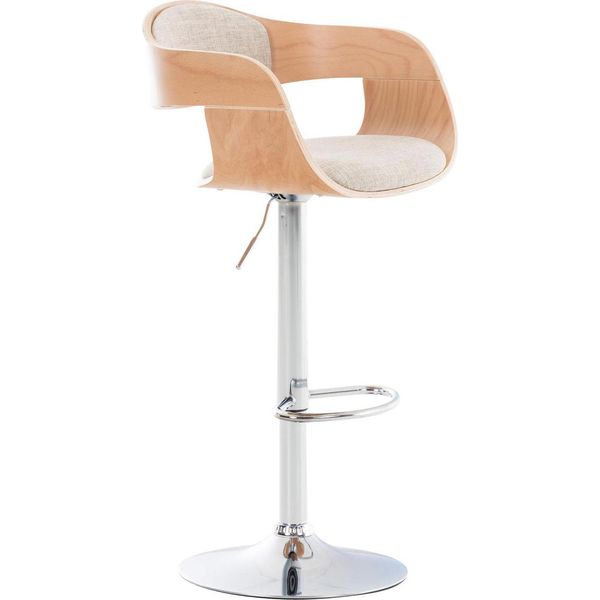 Sgabello Di Design - Sgabello - Seduta Ergonomica, Girevole E Regolabile A 360° | Colore: Naturale/Crema-image