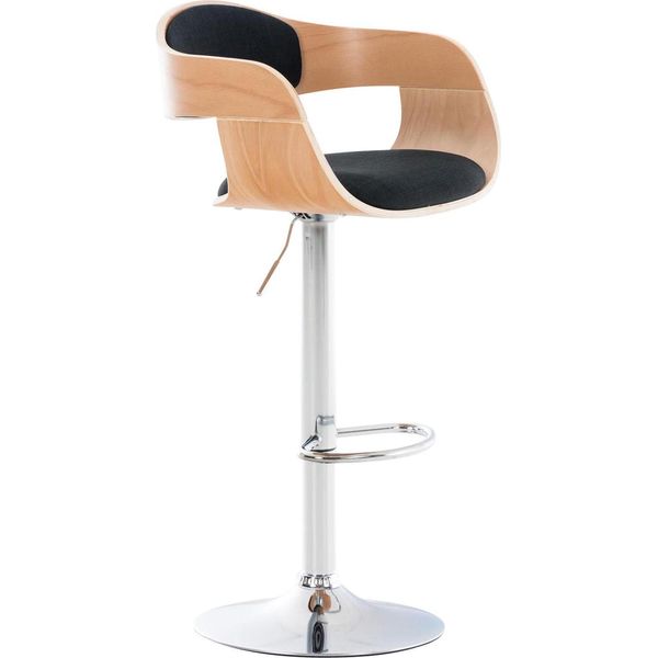 Sgabello Di Design - Sgabello - Seduta Ergonomica, Girevole E Regolabile A 360° | Colore: Naturale/Nero-image