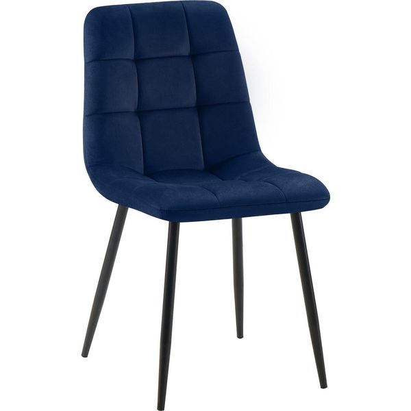 Sedia Da Pranzo - Sedia Da Pranzo - Schienale Comodo - Facile Da Mantenere | Materiale: Morbido | Colore: Blu-image