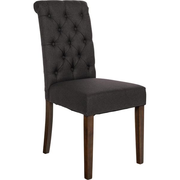 Sedia Da Pranzo In Velluto - Sedia Da Pranzo - Elevato Comfort Di Seduta, Poliestere Di Facile Manutenzione | Colore: Nero | Materiale: Polvere-image
