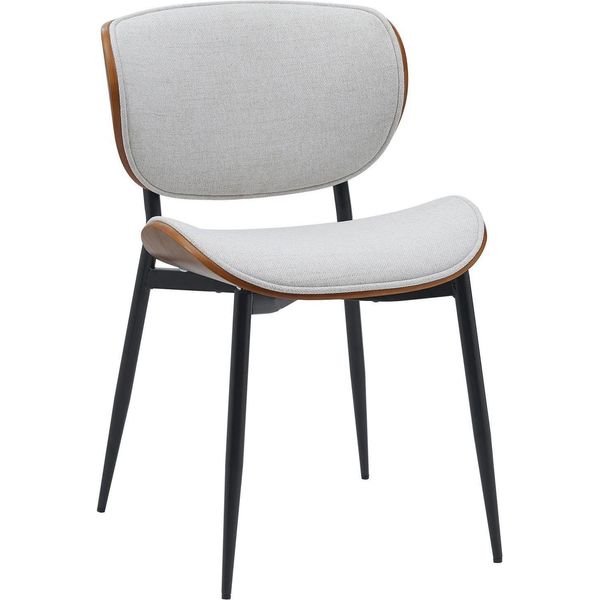 Elegante Sedia Da Pranzo - Seduta - Elevato Comfort Di Seduta, Facile Da Mantenere | Colore: Noce/Crema | Materiale: Polvere-image
