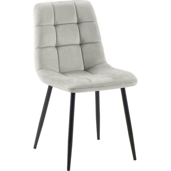 Sedia Da Pranzo - Sedia Da Pranzo - Schienale Comodo - Facile Da Mantenere | Materiale: Morbido | Colore: Grigio-image