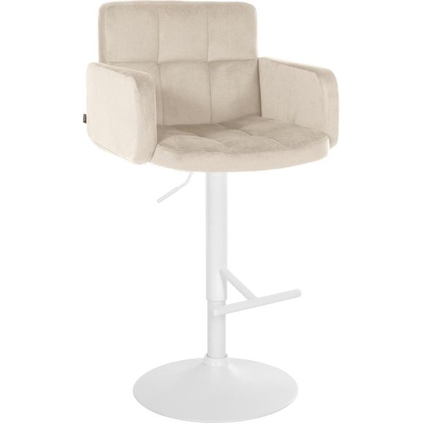 Sedia Da Bar Girevole In Velluto - Comoda Sedia Di Design - Altezza Regolabile-image