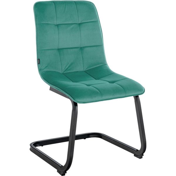 Sedia Da Pranzo In Velluto - Sedia Da Pranzo - Comfort E Durata Di Alta Qualità | Colore: Verde-image