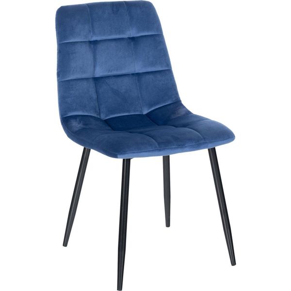 Sedia Da Pranzo Samt - Sedile In Velluto, Comfort Senza Manutenzione | Colore: Blu-image