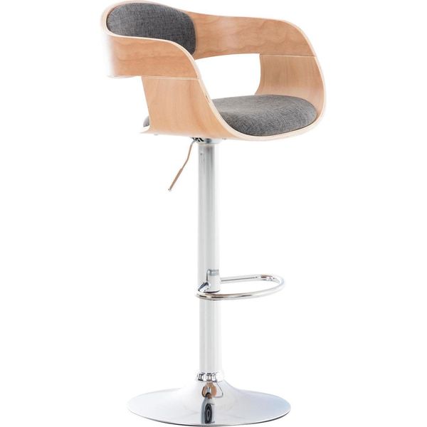 Sgabello Di Design - Sgabello - Seduta Ergonomica, Girevole E Regolabile A 360° | Colore: Naturale/Grigio Chiaro-image