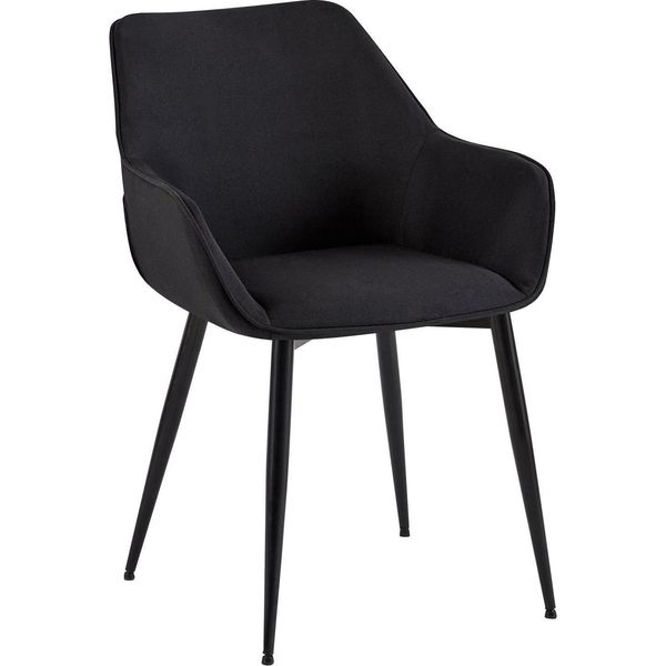 Sedia Da Pranzo - Lusso Confortevole - Robusta Struttura In Metallo | Colore: Nero | Materiale: Polvere-image