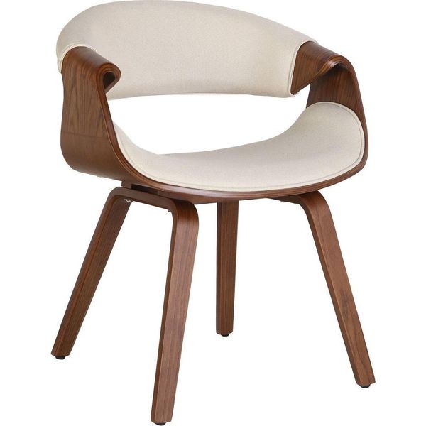 Sedia Da Pranzo - Sedia Da Cucina - Comoda Con Braccioli | Colore: Crema | Materiale: Polvere-image