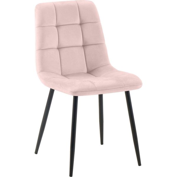 Sedia Da Pranzo - Sedia Da Pranzo - Schienale Comodo - Facile Da Mantenere | Materiale: Morbido | Colore: Rosa-image