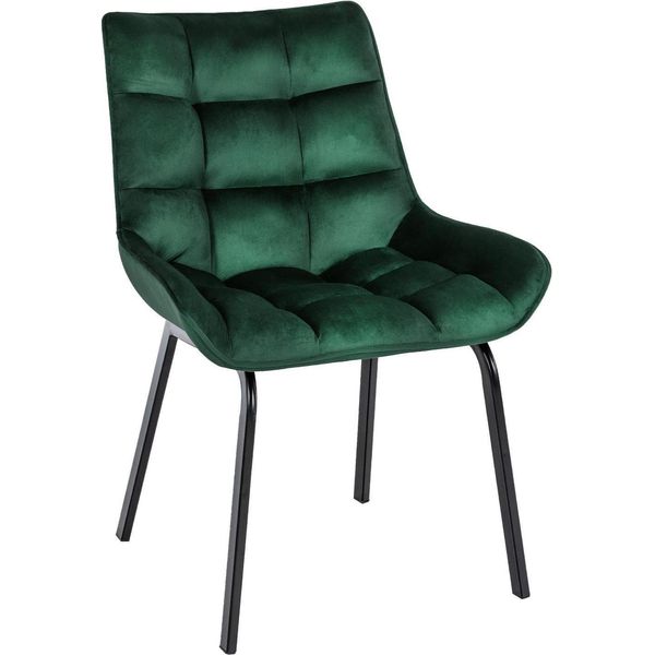 Sedia Da Pranzo - Sedia Da Cucina - Design Ergonomico, Seduta Confortevole | Colore: Verde | Materiale: Morbido-image