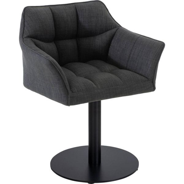 Poltrona Lounge Grigio Scuro - Poltrona Confortevole - Comfort Di Seduta Contemporaneo - Struttura In Metallo Robusto-image