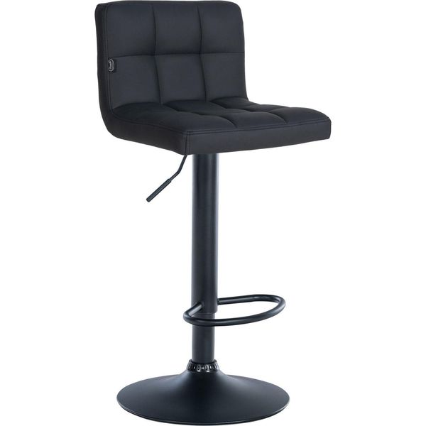 Sgabello Da Bar - Sgabello Moderno, Comfort Regolabile In Altezza, Ottimo Comfort Di Seduta | Colore: Nero | Colore Base: Nero-image