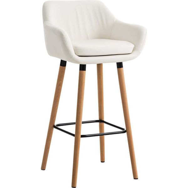 Comodo Sgabello Da Bar - Sgabello - Schienale Ergonomico, Stile Poltrona Elegante-image