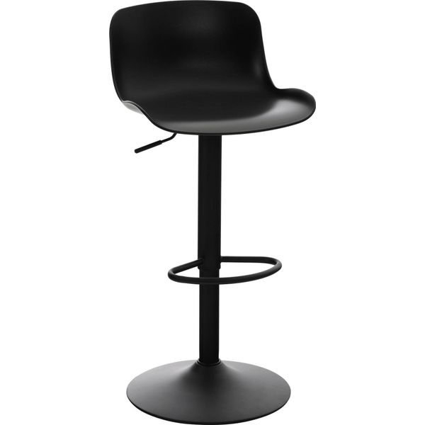 Sgabello Da Bar Moderno - Sedia Da Pranzo - Altamente Regolabile E Girevole A 360° | Colore: Nero-image