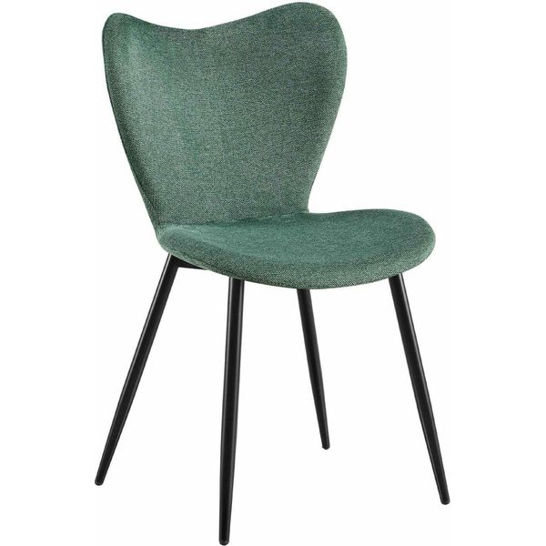 Sedia Da Pranzo Moderna Verde - Sedia In Velluto - Seduta Confortevole - Robusta Struttura In Metallo-image