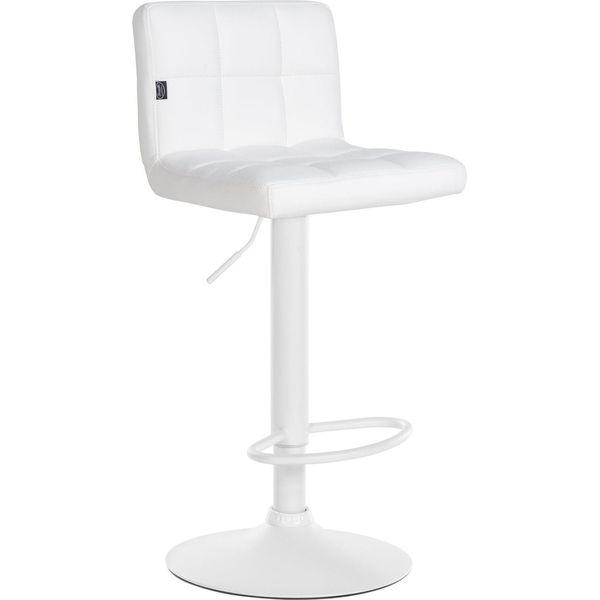 Sgabello Da Bar - Sgabello Moderno, Comfort Regolabile In Altezza, Ottimo Comfort Di Seduta | Colore: Bianco | Colore Base: Bianco-image