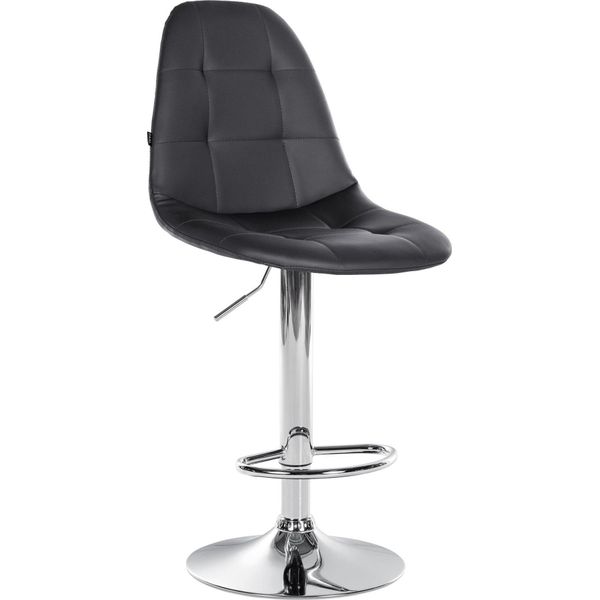 Sgabello Da Bar In Pelle Finta - Sedia Elegante - Regolabile In Altezza E Girevole A 360 Gradi-image