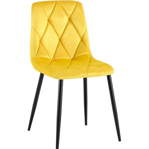 Sedia Da Pranzo In Velluto - Comoda Sedia In Pelle - Facile Da Pulire - Design Accogliente-image