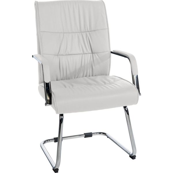 Sedia Per Visitatori - Sedia Per Ospiti - Design Confortevole E Seduta Ergonomica | Colore: Bianco-image