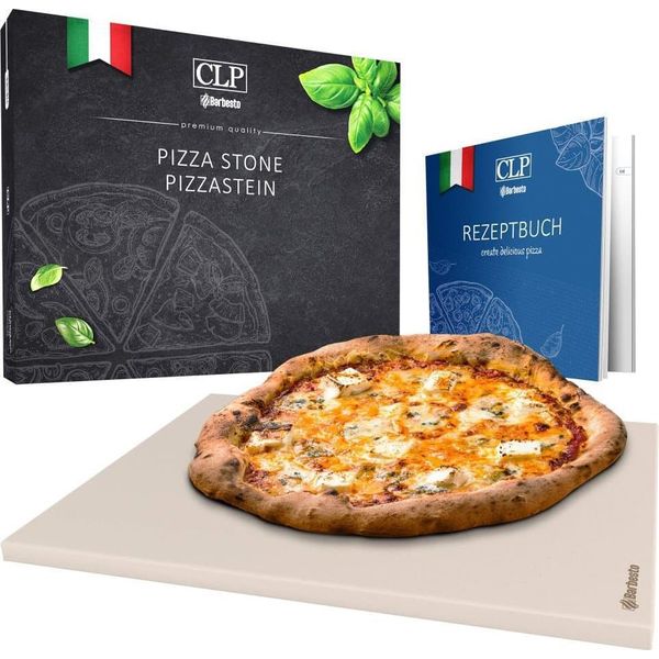 Set Per Pizza Cordierite - Mattone - Inclusa Buccia Per Pizza Per Una Base Croccante | Set Di Contenuti: Pietra Per Pizza-image