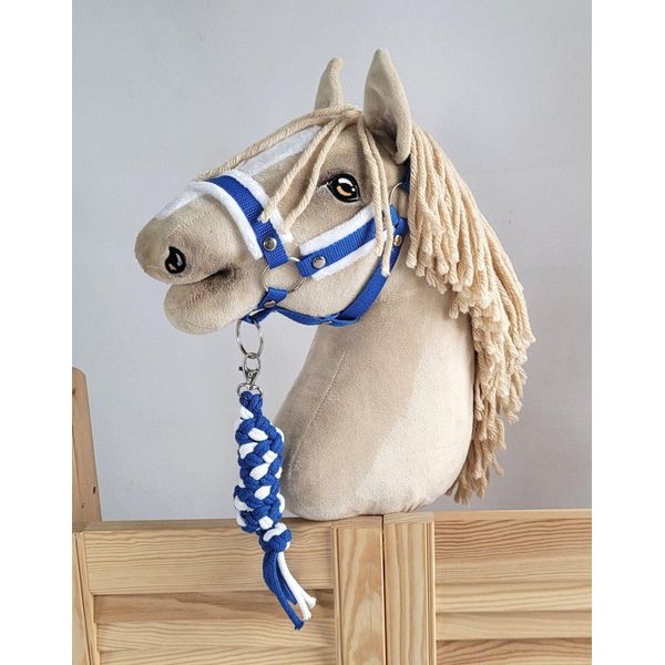 Set Di Cavezza Hobby Horse - Cavezza Regolabile E Cintura In Corda - Extra Confortevole E Fatta A Mano-image