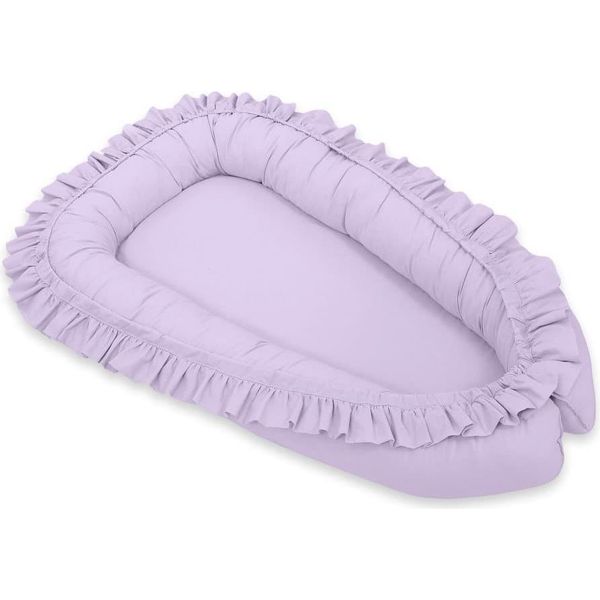 Nido Per Bebè, Bozzolo, Oeko Tex Sicuro In Cotone-Belfurn Baby Lilla Con Fronzoli-image