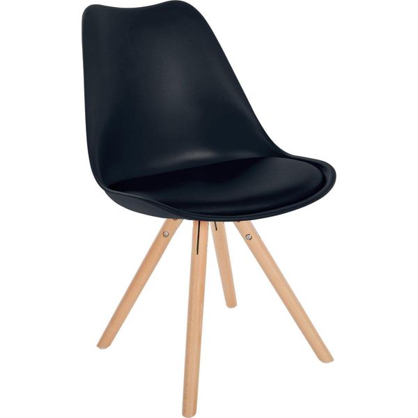 Sedia Da Pranzo In Plastica - Sedia Da Pranzo - Struttura In Legno E Comfort-image