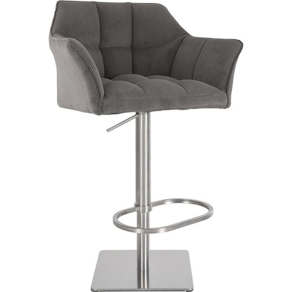 Sgabello Da Bar Moderno - Sgabello Di Design - Portata 240 Kg - Regolabile Ed Elegante In Acciaio Inox-image