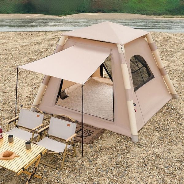 Tenda Gonfiabile, Tenda Da Campeggio Automatica, 420D Oxford Impermeabile, Tenda Familiare Spaziosa, Montaggio Rapido All'aperto, Con Tappetino-image