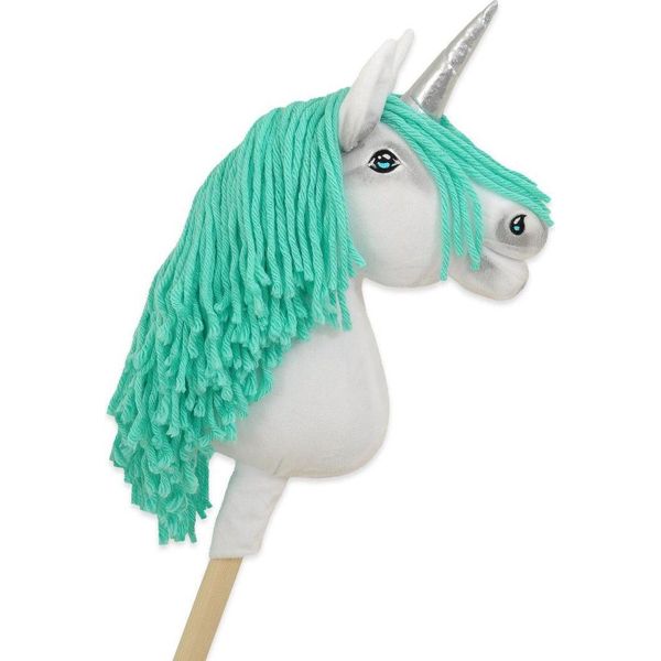 Cavallo Unicorno Su Bastone - Cavallo Hobby - Fatto A Mano E Resistente, Divertente Da Giocare-image