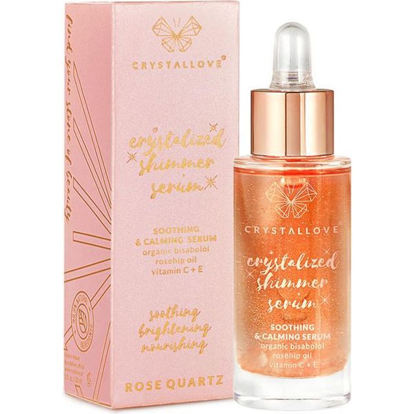 Crystallove Rose Quartz Shimmer Serum - Siero Per Il Viso Con Quarzo Rosa E Bisabololo-image