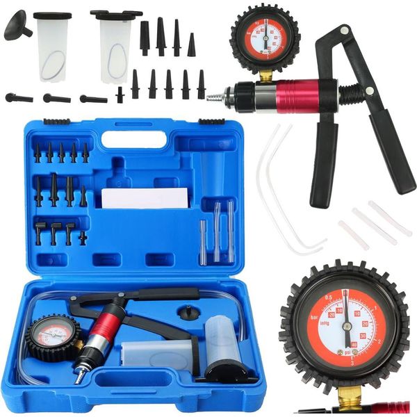 Luxtom | Set Spurgo Freni A Vuoto, 1-3 Bar, Spurgo Freni Con Pompa A Vuoto, Dispositivo Di Spurgo Freni, Pompa A Vuoto Per Auto, Moto, Veicoli A Motore-image
