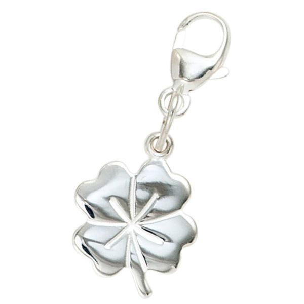 Charm-EinhäNger Jobo "Charm GlüCksbringer Kleeblatt", Silber 925, Charms, Damen, Silber 925 (Sterlingsilber), 925 Silber Rhodiniert-image
