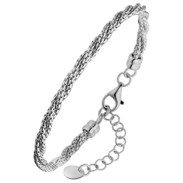 Armband Jobo "Verschlungen", Silber 925, ArmbäNder, Damen, 20Cm, Silber 925 (Sterlingsilber), Armband, 925 Silber 20 Cm-image