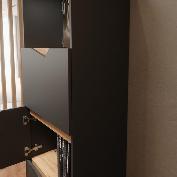 Vicco Credenza Marelle, 60 X 169.5 Cm Con 4 Scomparti, Antracite/Artisan-image