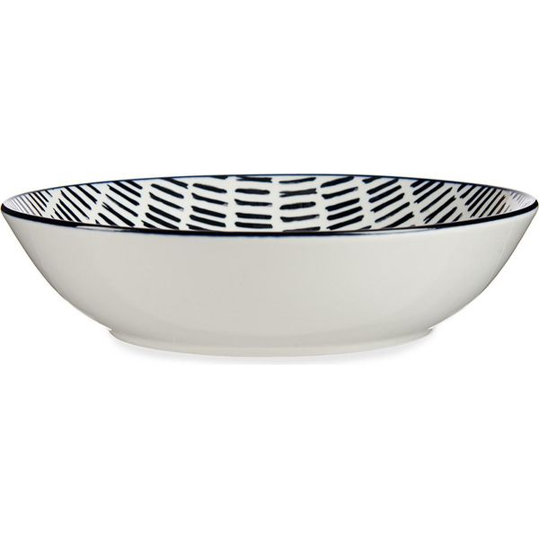 Vessia | Piatto - Profondo - Nero Crema - 20 Cm - Porcellana - Stoviglie-image