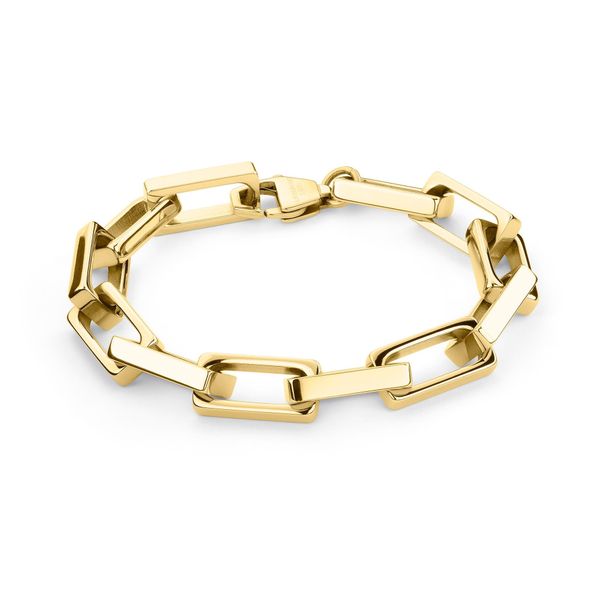 Armband Liebeskind Berlin "Schmuck Geschenk Edelstahl Armkette Big Link", Gelbgoldfarben, ArmbäNder, Damen, 21Cm, Edelstahl, Armband-image