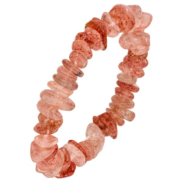Armband Jobo "Mit Erdbeerquarz Barock", Rosa, ArmbäNder, Damen, 19Cm, Materialmix, Armband, Elastisch 19 Cm-image