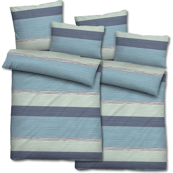 Confezione Doppia Di Biancheria Da Letto In Microfibra Seersucker 135 X 200 + 80 X 80 Cm + 40 X 80 Cm 3 Pezzi-image