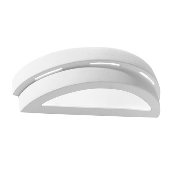 Lampada Da Parete In Ceramica Helios 1Xe27 15W Ceramica/Vetro 10X15X40Cm Sollux Lighting-image