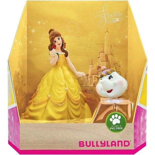 Bullyland 13436 - Set Di Figure Da Gioco, Walt Disney Belle - Belle E Madame Pottine, Figure Amorevolmente Dipinte A Mano, Senza Pvc, Ottimo Regalo Per Bambini E Bambine Per Il Gioco Immaginativo-image