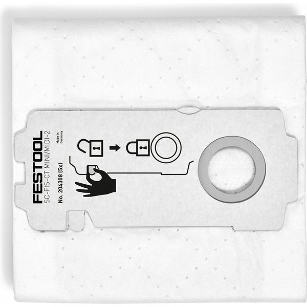 Festool Sacchetto Filtro Autopulente SC-FIS-CT MINI/MIDI-2 (5 Pezzi)-image