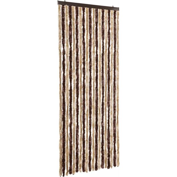 Vidaxl Tenda Zanzariera Beige E Marrone Chiaro 56X185 Cm In Ciniglia-image