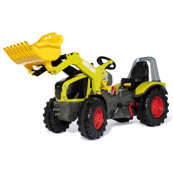 Rolly Toys Premium Claas Axion 960 Trattore A Pedali + Caricatore Frontale, Cambio A Due Velocità-image